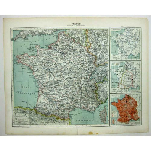 Francia mappa politica - francia,