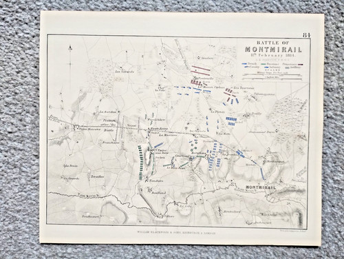 1848 antica mappa che mostra - 1848,