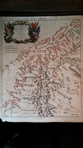 1668 grande mappa antica - 1668,