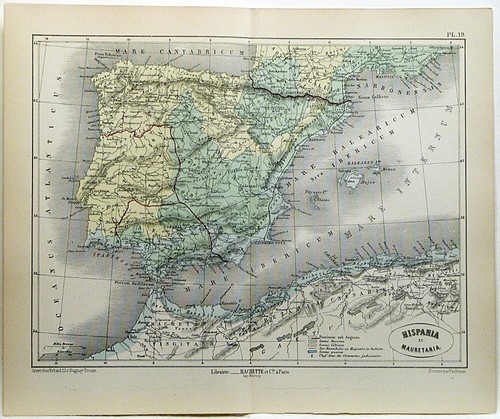 1866 mappa spagna - mappa,