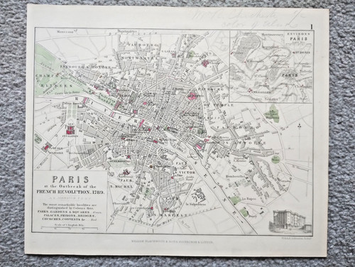Antica mappa del 1848 - , che