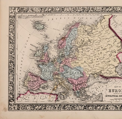 Mappa europa 1860 divisioni - mappa,