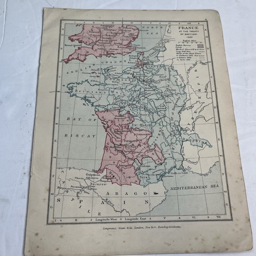 1909 mappa francia - 1909, (stampa)
