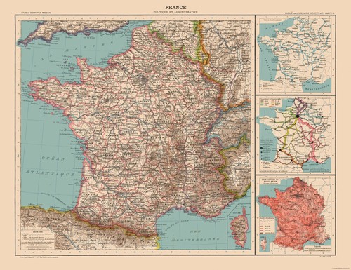 Mappa storica francia - -,