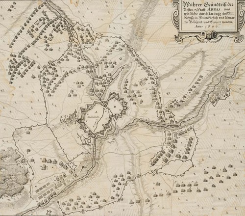 Mappa militare assedio - assedio, arras