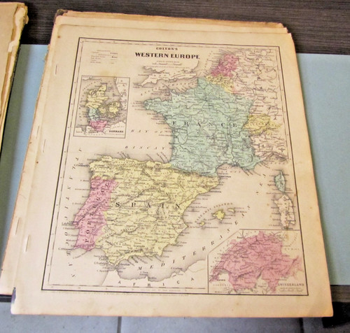 1860 colton europa mappe - 1860,