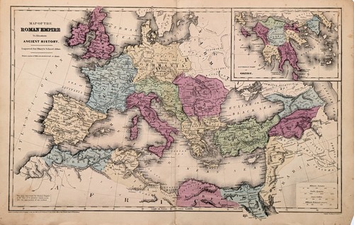 1845 impero romano mappa - impero,