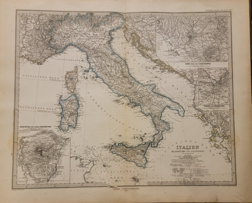 1876 mappa italia - italia,