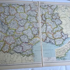 1928 Mappa Della Francia Sud