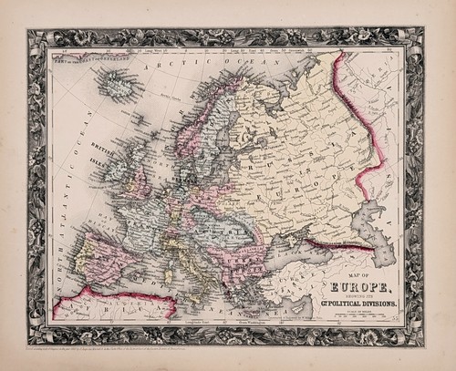 Mappa europa 1860 - europa,