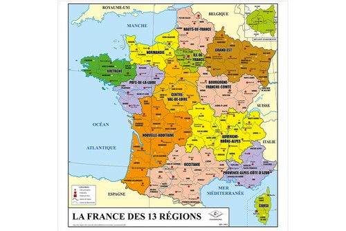 Poster politico francese mappa