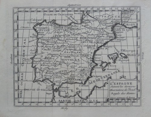 Mappa miniatura originale 1778