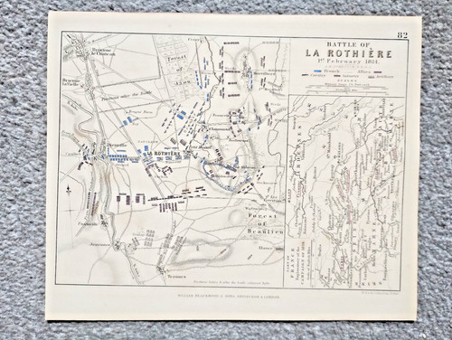 1848 antica mappa che mostra - 1848,