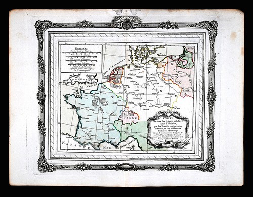 1764 mappa zannoni francia - mappa,